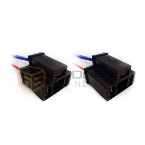 2x Socket Connector 3-way Nylon for Headlight Bulb H4/9003/HB2