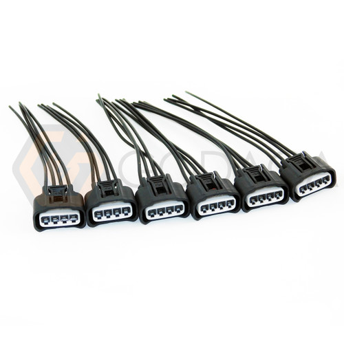 6x Connector 4-way 4 pin for Ignition Coil 90980-11885