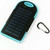Waterproof Solar Power Bank Battery Charger 5000 mah for Cell Phone Blue