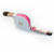 1x Pink Retractable 2 in 1 Micro USB Lightning Data Sync Charger iPhone