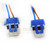 2 x 9005/HB3 female ceramic bulb socket pigtail connector Halogen headlamp light