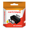 Cartridgex Compatible Epson T0484 Yellow Ink Cartridge, black and yellow ink cartridge packaging with printer icon and ink drops.