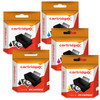 Compatible Set Of 5 Ink Cartridges For Pgi-520 & Cli-521 Canon Pixma Mp620 Mp630 Mp640