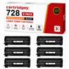 Compatible 6 Pack Canon 728 3500B002AA Black Toner Cartridges 6 x 2100 Pages