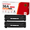 Compatible HP 36A CB436A Black Toner Cartridge 2 Pack for HP LaserJet Printers