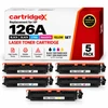 Compatible HP 126A 5 Pack Toner Cartridges CMYK Plus Extra Black CE310A CE311A CE312A CE313A