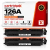 Compatible 2 Pack HP 126A CE310A Black Toner Cartridges 1300 Pages Each