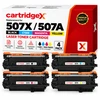 Compatible HP 507X 507A CE400X CE401A CE402A CE403A 4 Pack Toner Cartridges