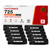 Compatible 10 Pack Canon 725 3484B002AA Black Toner Cartridges 10 x 1600 Pages