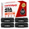 Compatible 4 Pack HP 49A Q5949A Black Toner Cartridges 4 x 3000 Pages