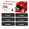 Compatible 6 Pack Black Toner Cartridge Replacement For HP 35A CB435A 6 x 2000 Pages