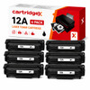 Compatible 6 Pack Black HP 12A Q2612A 6 x 2000 Pages Toner Cartridge