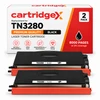 Compatible Brother TN3280 High Capacity Black Toner Cartridge 2 Pack for DCP HL and MFC Printers