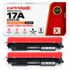 Compatible 2 Pack HP 17A CF217A Black Toner Cartridges 1600 Pages Each