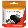 Cartridgex Compatible Light Black Ink Cartridge, image of a black ink cartridge compatible with Epson Stylus Photo R2880 with printing samples on photo paper.