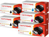 Cartridgex Compatible 5 Toner Cartridge Set, multiple boxes of toner cartridges with color-coded ink drops, compatible with HP LaserJet Enterprise 700 Color MFP M775z+.