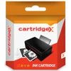 Cartridgex Compatible Label Tape, image of black ink label tape cartridge with printed labels and packaging for Brother PT-D800W, PT-E100VP, PT-E110VP, PT-E300VP TZe221 model.