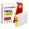Cartridgex Compatible Yellow Ink Cartridge Replacement for Epson 79XL T7904, high capacity yellow ink cartridge in packaging with cartridge visible.