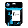 HP Genuine HP 84 Black Ink Cartridge C5016A - High Capacity, black ink cartridge with blue butterfly design on packaging.