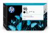HP Genuine HP 90 Black Inkjet Cartridge C5058A, black cartridge box with blue butterfly design and HP logo.