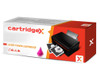 Cartridgex Compatible Magenta Toner Cartridge For Samsung CLT-M6072S, black printer with printed black and white photos and magenta toner drop on packaging.