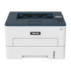 Xerox B230dni A4 34ppm Black & White (Mono) Wireless Laser Printer with Duplex 2-Sided Printing and 3-Year Warranty, front view of the compact office printer with control panel and paper output tray.