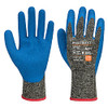 Portwest Aramid HR Cut Latex Glove, Color: Black/Blue, Size: S, A611K4RS