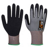 Portwest CT HR18 Nitrile Foam Cut Glove, Size: L, Colour: Grey/Black, CT45G8RL