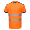 Portwest PW3 Hi-Vis T-Shirt S/S, Size: XXXL, Colour: Orange/Navy, T181ONRXXXL