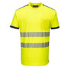 Portwest PW3 Hi-Vis T-Shirt S/S, Size: XXXL, Colour: Yellow/Navy, T181YNRXXXL