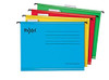 Rexel Classic A4 Reinforced Suspension Files for Filing Cabinets, 15 mm V base, 100 Percent Recycled Card, Assorted Colours, Pack of 10, 2115585