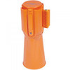 FSMISC FD Retract Web Belt for Traffic Cone, orange retractable web belt attached to traffic cones for safety and traffic control.