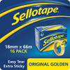 Henkel 1443252 - Sellotape Golden Tape 18mmx66m (Pack 16)