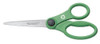 Westcott 7-inch Go Green Scissors, green-handled scissors with sharp metal blades for cutting paper and craft materials.