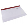 Snopake A4 Plus Zippa Bag - Red, transparent plastic document storage bag with red zipper closure for organizing papers and files.