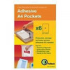 Pelltech A4 Maxi Pocket, pack of 50, plastic document pockets with transparent design for organization.