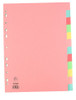 Rexel Whitebox A4 Manilla Divider 12-Part Pink With Multi-Colour Tabs