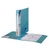 Snopake A4 2 O-Ring 25 mm RingBinder Classic Blue [Pack of 10], open ring binder with a sheet of paper inside and a closed binder standing upright.