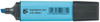 5 Star Office Highlighter Chisel Tip 1-5mm Line Blue, close-up of a blue highlighter pen with chisel tip and black cap in a pack of 12.