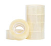 Q-Connect Easy Tear Polypropylene Tape 24mmx33m 1 Inch Core Clear, clear adhesive tape rolls, pack of six for office and packaging use.