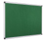 Bi-Office Notice Board Maya, Green Felt, Aluminium Frame, 120 x 90 cm, wall-mounted notice board with green felt surface and silver aluminium frame for office or classroom use.