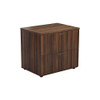Jemini Side Filer, One Size, a dark brown wooden filing cabinet with two drawers.