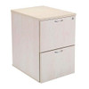 Jemini File Cabinet, One Size, light wood finish with two drawers and a lock on the top drawer, suitable for office or home organization.