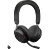 Jabra Evolve2 75 Wireless PC Headset with 8-Microphone Technology, Dual Foam Stereo Headphones, and Advanced Active Noise Cancellation, featuring USB-C Bluetooth Adapter and MS Teams-compatibility, in black.