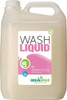 Greenspeed Laundry Liquid - 5Ltr, a large white plastic container with a handle and a white lid, featuring a label with pink, green, and black text and graphics indicating it's a 5-liter laundry detergent.