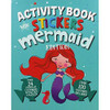 Eurowrap 26070-MERMC Activity Book, Green, featuring a mermaid on the cover with colorful stickers and pages of coloring activities and puzzles.