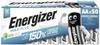 Energizer Max Plus CF50 MAX Plus ALK AA Duralock Batteries, image of a box containing 50 AA alkaline batteries with Energizer branding and a smiling battery character on the packaging.