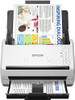 Epson Workforce DS-530II Network Sheetfed Business Scanner - 40PPM - Ethernet & USB, front view of the scanner with a document being scanned