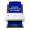 Epson WorkForce DS-410 document scanner B11B249401, front view showing A4 document scanning, duplex scanning capability, USB connectivity, and automatic document feeder (ADF).
