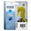 Epson Stylus Photo Printer Original Inkjet Print Cartridge T0482 - Cyan, packaging with seahorse illustration and barcode